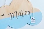 Nombre nube madera Celeste - Imagen 2