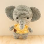 Elefante Tejido Gris-Amarillo