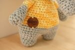 Elefante Tejido Gris-Amarillo - Imagen 3