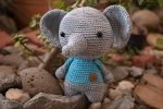 Elefante Tejido Gris-Calipso