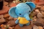 Elefante Tejido Calipso-Amarillo - Imagen 2