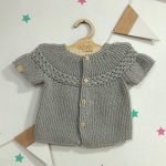 Chaleco Tejido Gris manga corta
