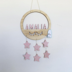 Nombre atrapasueños estrellas rosadas