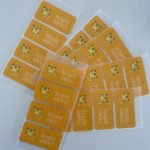AGOTADAS 5 Etiquetas grandes para planchar en la ropa 6x3 cm