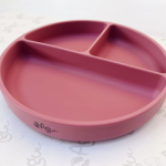 Plato siicona divisiones rosado