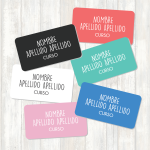 20 Stickers rectangulares a prueba de agua